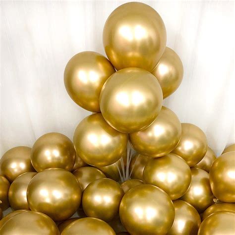 Buy Metallic Gold Balloons 12 Inch 50pcs Party Balloons Birthday Helium