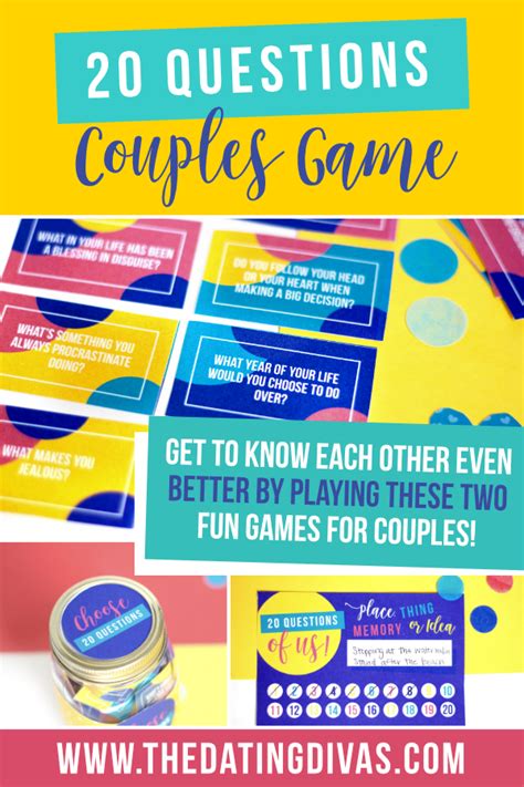 20 Questions For Couples 2 Games In 1 From The Dating