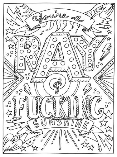 Free Printable Coloring Pages For Adults With Swear Words