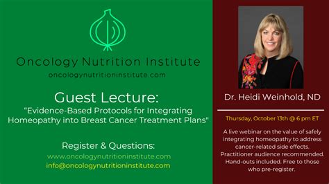 Guest Lecture Evidence Based Protocols For Integrating Homeopathy