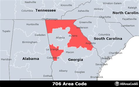 706 Area Code Location Map Time Zone And Phone Lookup