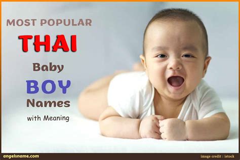 Most Popular Thai Baby Boy Names With Meaning