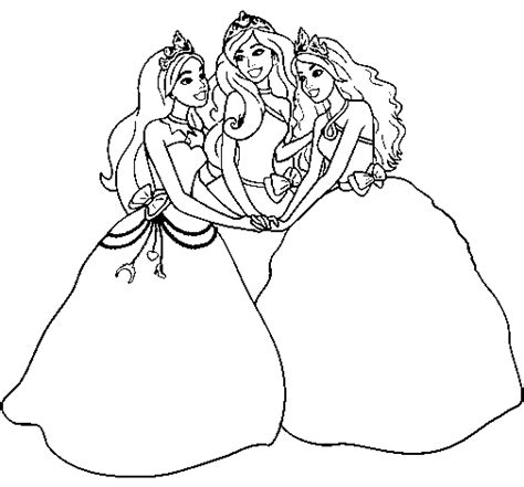 Barbie y sus amigas van de fiesta - Dibujos para colorear