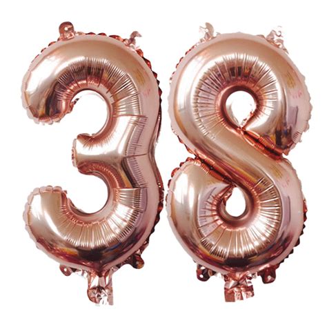 Number 38 Balloons 32 Inch Digital Balloon Alphabet 38th Birthday