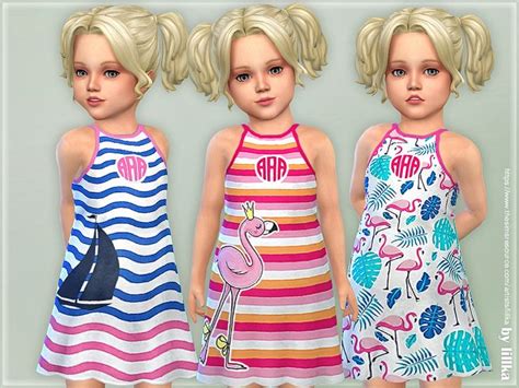 Lillkas Toddler Dresses Collection P146 Toddler Dress Sims 4