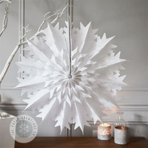 Pack Of 3 Paper Snowflake Christmas Hanging Decorations The Paper