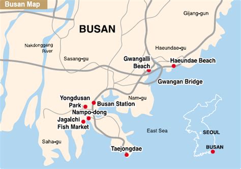 Busan Beach Map