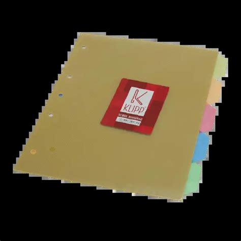 Separador Plástico Para Folder 105 5 Unidades De Colores Klipp E066