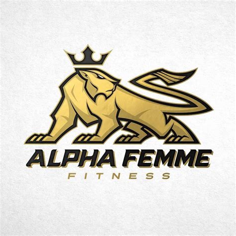 Final Lioness Mascotlogo For Alpha Fitness Mascot Lioness Vector Goldfoil Logo