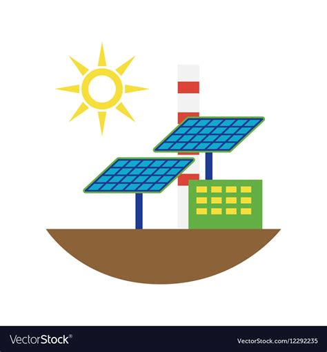 Alternative Energy Source Solar Panels Royalty Free Vector