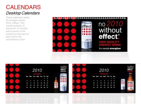Calendar Design Product Effect Energy Drink Germany Location