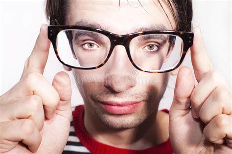Funny Face Guy With Glasses Stock Image Image Of Humor Funny 13550723