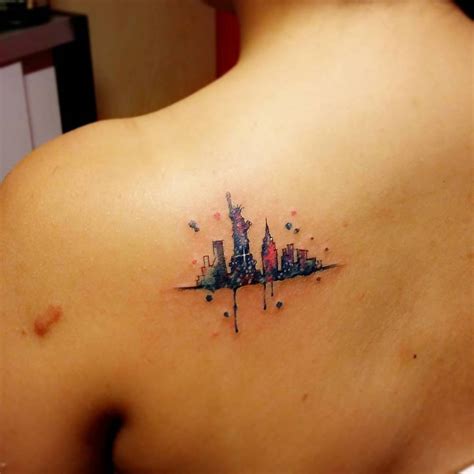 New York Skyline Tattoo Ideas Bhe