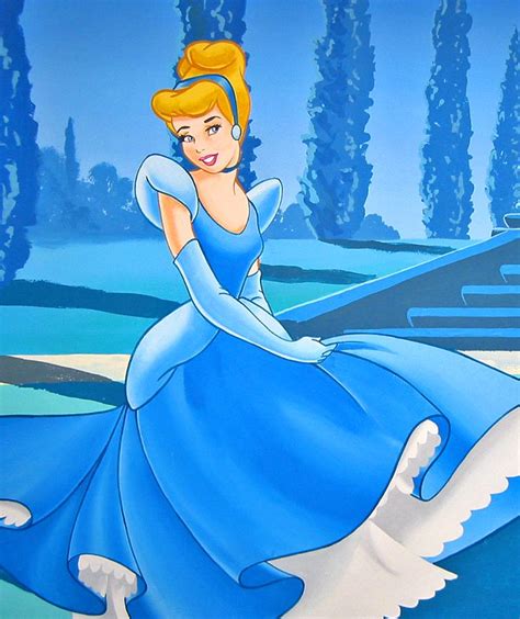 Disney Princess Cinderella Wearing Blue Dress Desktop Wallpaper
