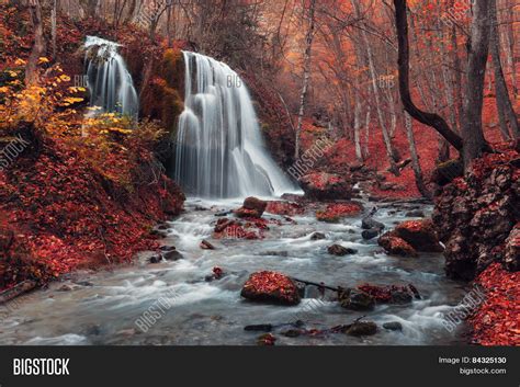 Beautiful Waterfall In Autumn Forest Stock Photo And Stock Images Bigstock