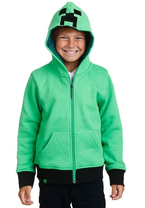 Minecraft Childrensboys Creeper Character Hoodie Sudaderas Con Capucha