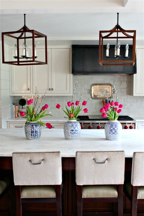 A Simple Kitchen Island Centerpiece That Screams Spring