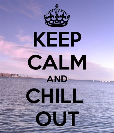 Sometimes You Just Have To Keep Calm And Chill Out You Can Do That At