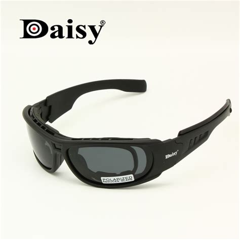 Daisy C6 Polarized Ballstic Army Sunglasses Military Goggles Rx Insert 4 Lens Kit Men Combat War