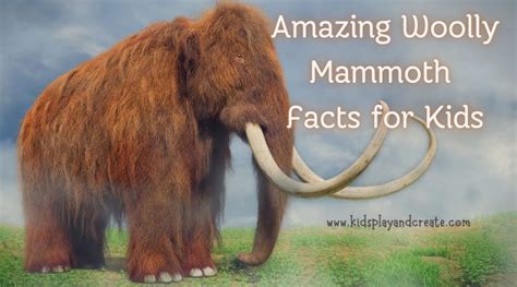 Amazing Woolly Mammoth Facts For Kids Kids Play And Create