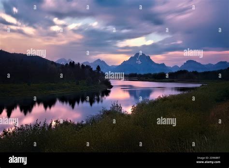 Mount Moran And The Oxbow Bend Of The Snake River Grand Teton National