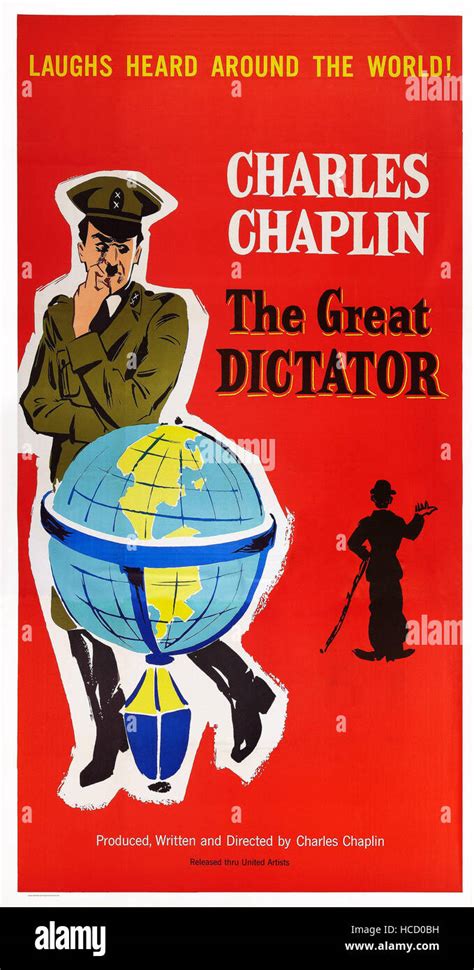 The Great Dictator Us Poster Art Charles Chaplin 1940 Stock Photo