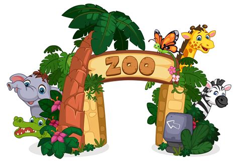 Zoo Entrance Gate 1339620 Vector Art At Vecteezy