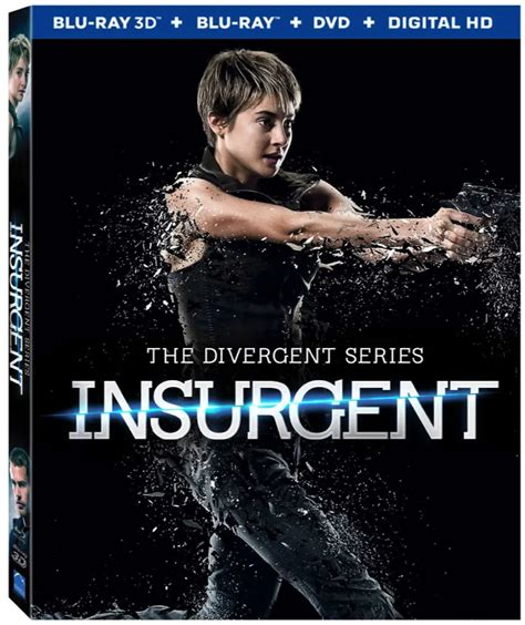 The Divergent Series Insurgent DVD Blu Ray 3D Blu Ray And Digital