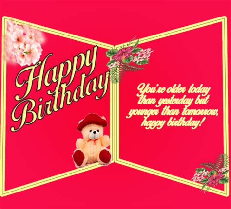 Birthday Wishes Double Greeting Card Free Happy Birthday Ecards 123