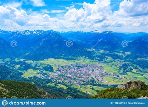 Oberstdorf Mountain Village In Bavaria Beautiful Mountain Scenery Of