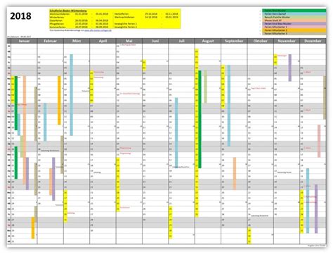 Jahreskalender Excel Vorlage