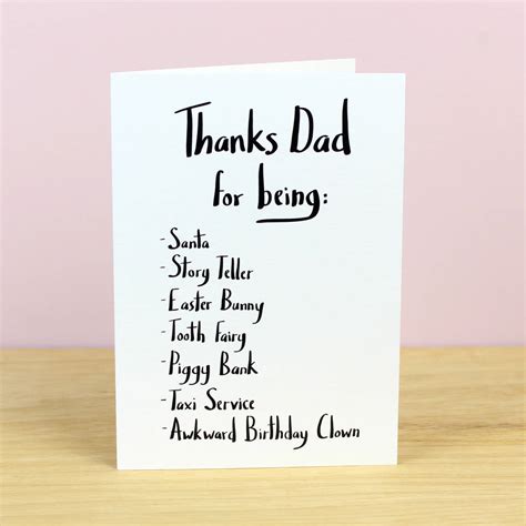 Create your own unique greeting on a father card from zazzle. 'thanks Dad' Father's Day Card By Ink Bandit | notonthehighstreet.com