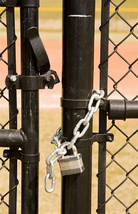 The door of fence with old chain link fencing mesh, chain and lock, security concept. Door Lock 168: Unlocked Gate | Black chain link fence ...