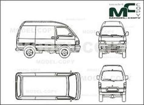 Daihatsu Hijet Van D Drawing Blueprints Model COPY Default