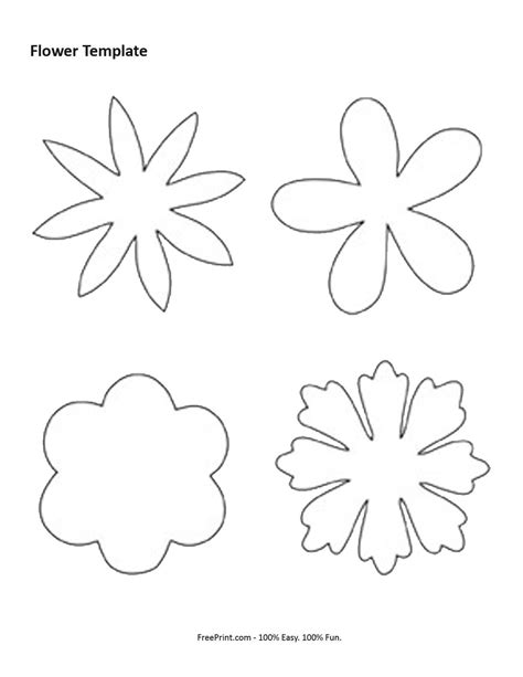 Cut Out Flower Shapes Clip Art Library