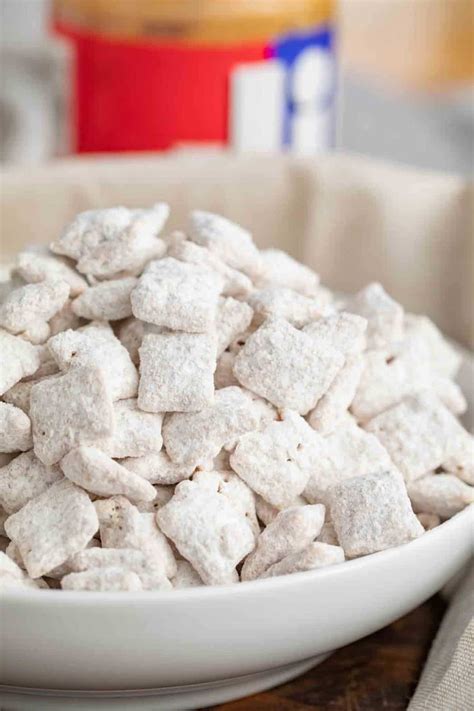 Favorite recipes snacks food chex mix recipes puppy chow recipes sweet snack mix yummy snacks recipes snack recipes. White Chocolate Puppy Chow (Muddy Buddies) - Dinner, then Dessert