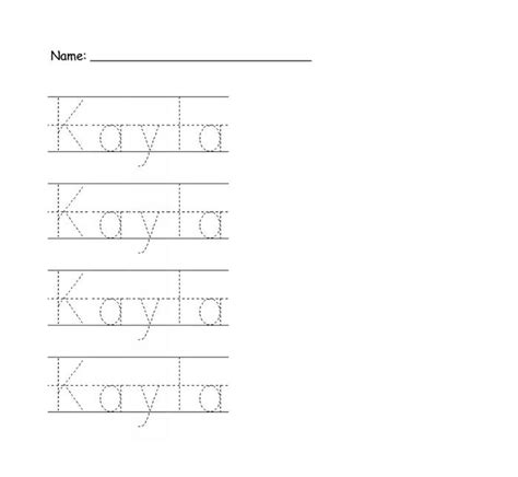 Handwriting Practice With Trace Name Worksheets Activity Shelter