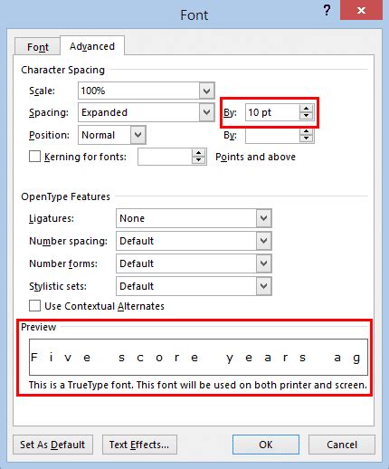 In this case, you will be editing character spacing only for the selected part of your document. Change Character Spacing in Word - Office Watch