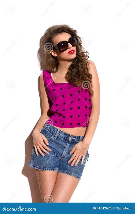 Summer Fashion Girl Stock Image Image Of Beautiful Caucasian 41042675