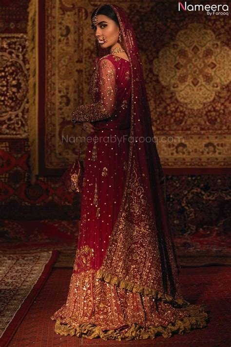 Pakistani Red Lehenga Dress For Wedding Wear Bn981 Custom Size Red