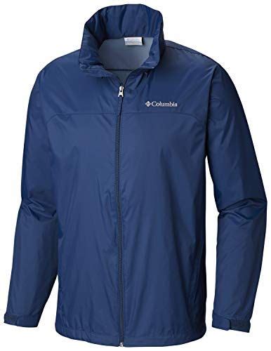 Columbia Mens Glennaker Lake Front Zip Rain Jacket With Hideaway Hood