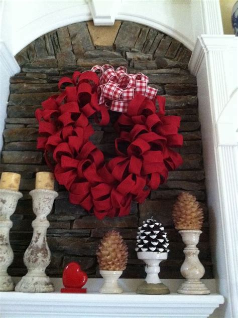 How To Make One Red Burlap Wreath Valentines Day