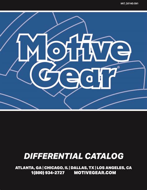 Catalogs Motive Gear