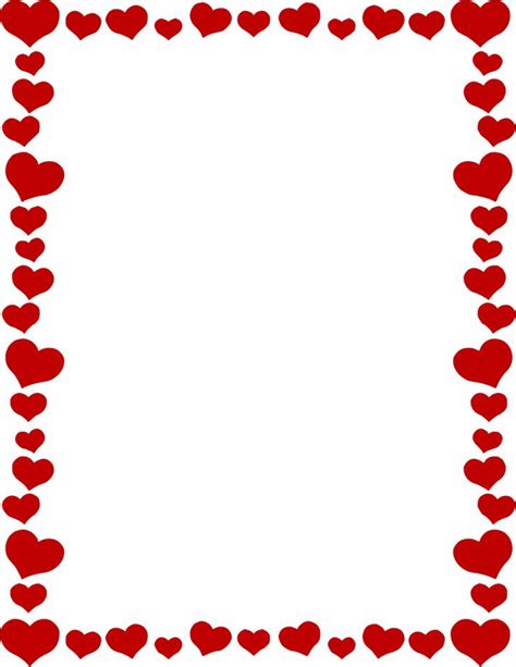 Hearts Border Free Valentine Clip Art Clip Art Borders Valentine