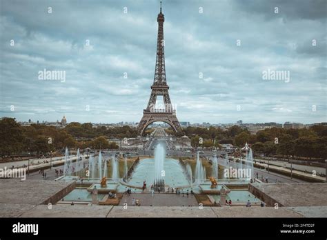 Perspective On The Eiffel Tower In Paris France From The Viewpoint