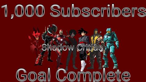 1000 Subscribers Goal Complete Youtube
