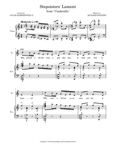 Stepsisters Lament Sheet Music For Piano Piano Duo