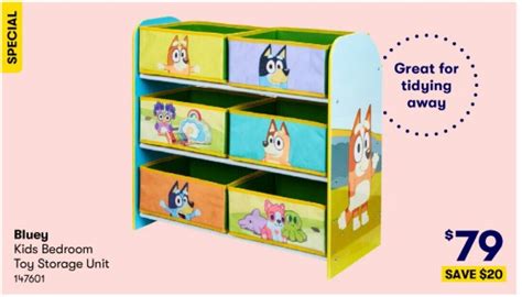 Bluey Kids Bedroom Toy Storage Unit 147601 Offer At Big W