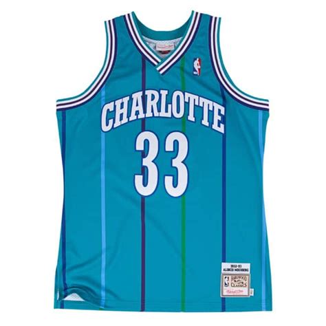 Alonzo Mourning 1992 93 Authentic Jersey Charlotte Hornets Mitchell