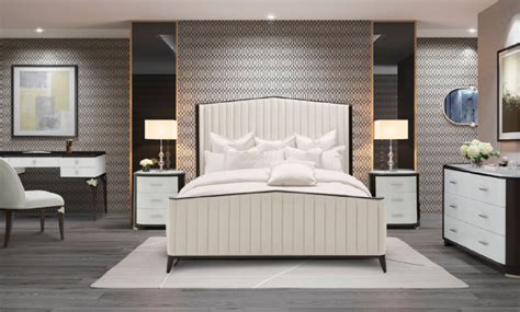 Channel Tufted Panel Bed Paris Chic Collection By Michael Amini